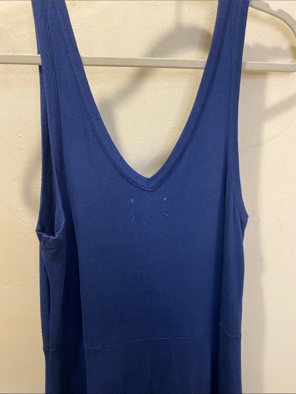 LOU & GREY Blue Sleeveless V Neck Maxi Dress Size M